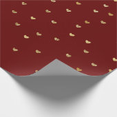 Papier Cadeau Coeurs de glam Parties scintillant rouge or (Coin)