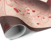 Papier cadeau coeurs de la Saint-Valentin (Coin rond)