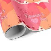 Papier Cadeau Coeurs de la Saint Valentin (Coin rond)