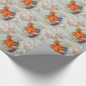 Papier Cadeau Cœurs de Lapin Blanc Alice Classique (Coin)