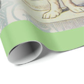 Papier Cadeau Cœurs de Lapin Blanc Alice Classique (Coin rond)