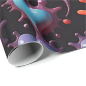 Papier Cadeau Coeurs de l'art (Coin rond)