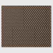 Papier Cadeau Cœurs de points d'espresso (Plat)