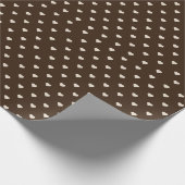 Papier Cadeau Cœurs de points d'espresso (Coin)