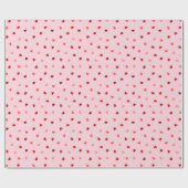 Papier Cadeau Coeurs de Saint-Valentin en rose (Plat)