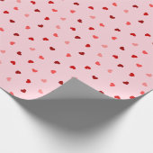 Papier Cadeau Coeurs de Saint-Valentin en rose (Coin)