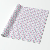 Papier Cadeau Cœurs de traces de bébé rose et bleu Design (Déroulé)