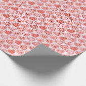 Papier Cadeau Cœurs Décorés (Coin)