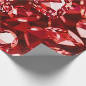 Papier Cadeau Coeurs Diamants en Cristal Rouge (Coin)