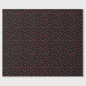 Papier Cadeau Coeurs Diamond Rouge Motif sans couture (Plat)