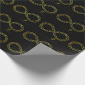 Papier Cadeau Coeurs d'infinité en laiton d'or (Coin)