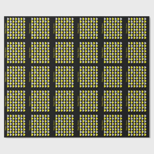 Papier Cadeau Coeurs d'oeuf de pâques (Plat)