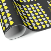 Papier Cadeau Coeurs d'oeuf de pâques (Coin rond)