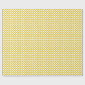 Papier Cadeau Coeurs d'or du 50e anniversaire (Plat)