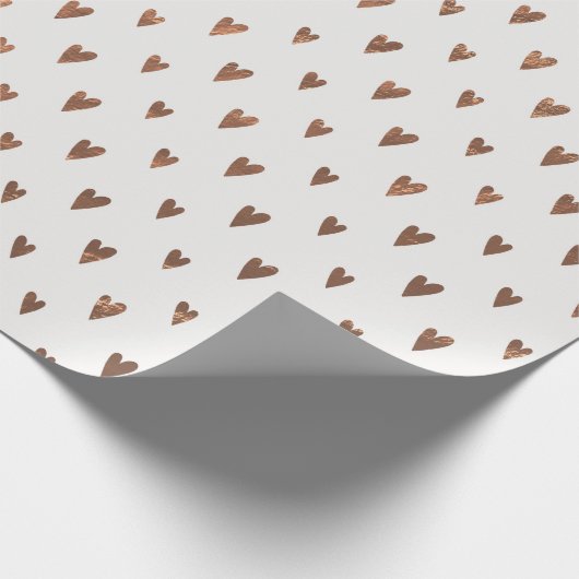 Papier Cadeau Coeurs d'or Élégants Papier d'enveloppement de la (Coin)