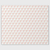 Papier Cadeau Coeurs d'or rose pâle avec flèches (Plat)