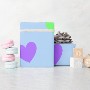 Papier Cadeau Coeurs dorants colorés à toutes les occasions sur