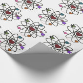 Papier Cadeau Coeurs Empreintes de léopard de Valentine atomique (Coin)
