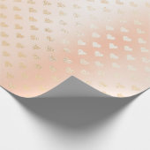 Papier Cadeau Coeurs en poudre rose Pastel Confetti élégant (Coin)