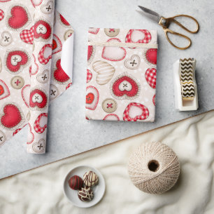 Papier Cadeau Coeurs et amour