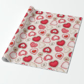 Papier Cadeau Coeurs et amour (Déroulé)