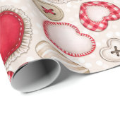 Papier Cadeau Coeurs et amour (Coin rond)