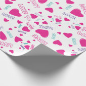 Papier Cadeau Coeurs et Amour roses mignons - motif romantique (Coin)