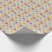 Papier Cadeau Coeurs et courbes brillants (Coin)