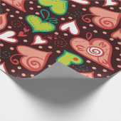 Papier Cadeau Coeurs et fleurs (Coin)