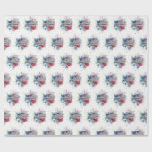 Papier Cadeau Coeurs Et Lavages Dans L'Aquarelle (Plat)