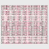 Papier Cadeau Coeurs et petits points Rouge et blanc Design chic (Plat)