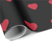 Papier Cadeau Coeurs et points Valentine Motif (Coin rond)