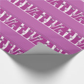 Papier Cadeau Cœurs et rayures fuchsia (Coin)