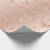 Papier Cadeau Coeurs fantaisie Rose Parties scintillant Amour Co (Coin)