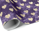 Papier Cadeau Coeurs Foxier Gold Violet violet velours violet Eg<br><div class="desc">Minimalisme et élégance Glam et papier d'enveloppement chic et délicat</div>