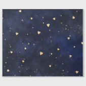 Papier Cadeau Coeurs galaxies (Plat)