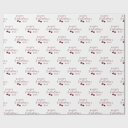 Papier Cadeau Coeurs Heureuses Saintes-Valentin Parties scintill (Plat)