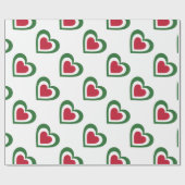 Papier Cadeau Coeurs inspirés du drapeau italien (Plat)