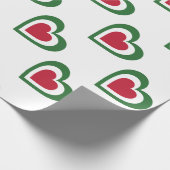 Papier Cadeau Coeurs inspirés du drapeau italien (Coin)