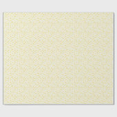 Papier Cadeau Cœurs-Jaune Mariage-Fête des Mères-Saint Valentin  (Plat)