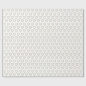 Papier Cadeau Coeurs Mariages blancs élégants (Plat)