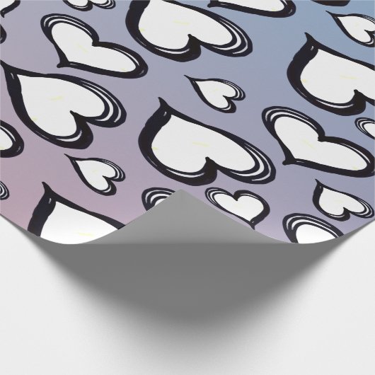 Papier Cadeau Coeurs mignons (Coin)