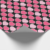 Papier Cadeau Coeurs mignons Aimez le Motif de la Saint Valentin (Coin)