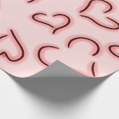 Papier Cadeau Cœurs mignons rouges (Coin)