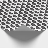 Papier Cadeau Coeurs noirs (Coin)