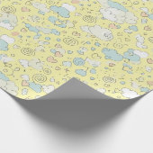 Papier Cadeau Cœurs pastel et nuages Aquarelle Rêve (1) (Coin)