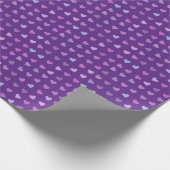 PAPIER CADEAU COEURS PASTEL PURPLE (Coin)