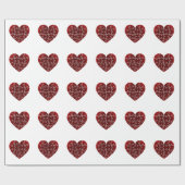 Papier Cadeau Coeurs perplexes (Plat)