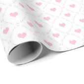 Papier Cadeau Cœurs Petits Rose Douceur et Douce (Coin rond)