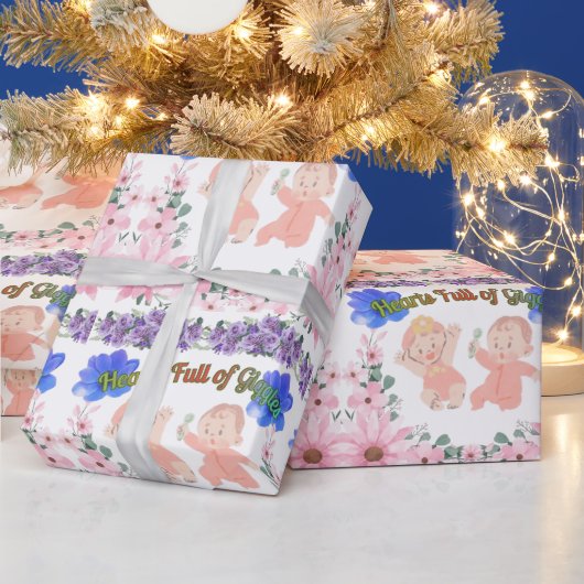 Papier Cadeau Cœurs pleins de rires (Vacances)